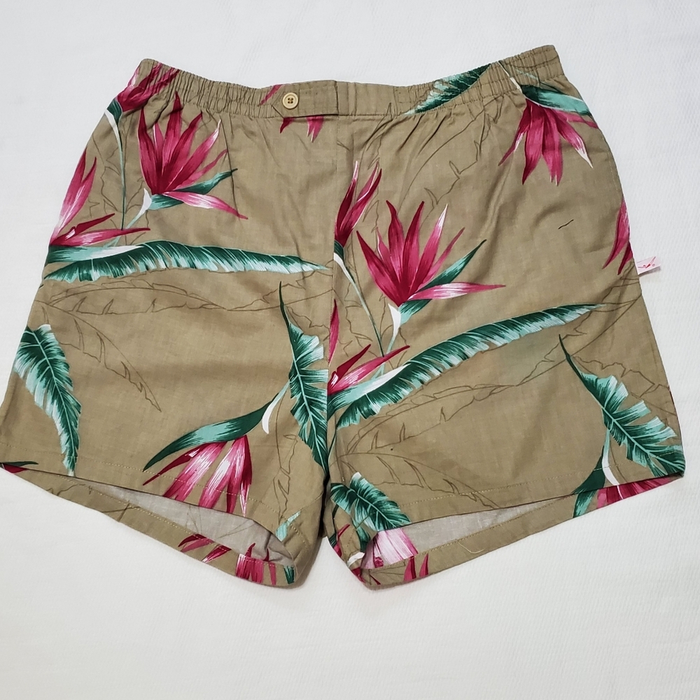 Vintage Jantzen Baggies Swim Trunks Tropical Print 38 Waist